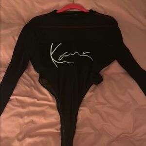 Karl Kani x Pretty Little Thing collection 
 Black Sheer Bodysuit